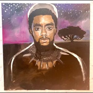Chadwick Boseman “Black Panther” 36x36 Canvas
